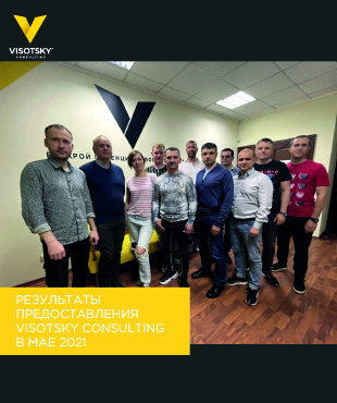Результати надання Visotsky Consulting в травні 2021